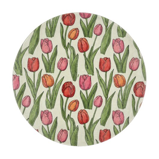 Planche À Découper Tulipes rouges (Devant)