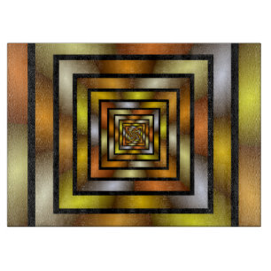 Planche À Découper Tunnel lumineux coloré Trippy Fractal Graphisme