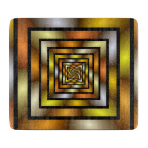 Planche À Découper Tunnel lumineux coloré Trippy Fractal Graphisme