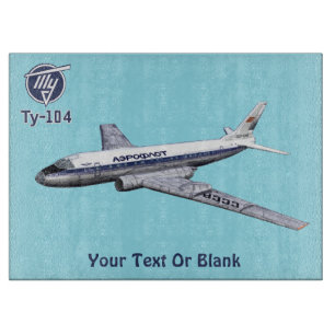 Planche À Découper Tupolev soviétique (Т у п о л е в) Tu-104 Airliner