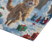Planche À Découper Turc Angora Chat Courir en Casquette de Noël de ne (Coin)
