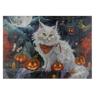 Planche À Découper Turc Angora Chat Halloween Éffrayant