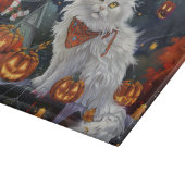Planche À Découper Turc Angora Chat Halloween Éffrayant (Coin)