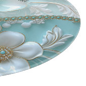 Planche À Découper Turquoise blanc Plastique (Coin)