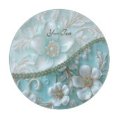 Planche À Découper Turquoise blanc Plastique (Devant)