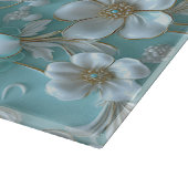 Planche À Découper Turquoise blanc Plastique (Coin)