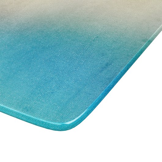 Planche À Découper Turquoise Chic Blanc Aqua bleu (Coin)