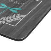 Planche À Découper Turquoise Dragonfly Rustic Personnalisé Coupe Boar (Coin)