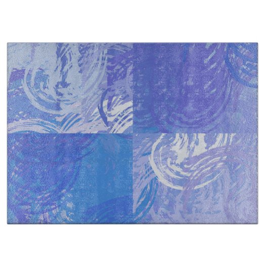Planche À Découper Turquoise et violet Abstrait (Devant)