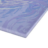 Planche À Découper Turquoise et violet Abstrait (Coin)