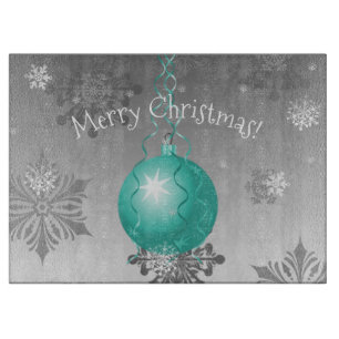 Planche À Découper Turquoise Fancy Christmas Ornament Cutboard