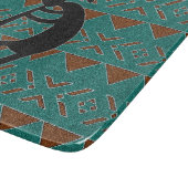 Planche À Découper Turquoise Kokopelli Conception Tribal Sud-Ouest (Coin)