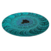 Planche À Découper Turquoise Mandelbrot Whirlpool Fractal Abstrait (Coin)