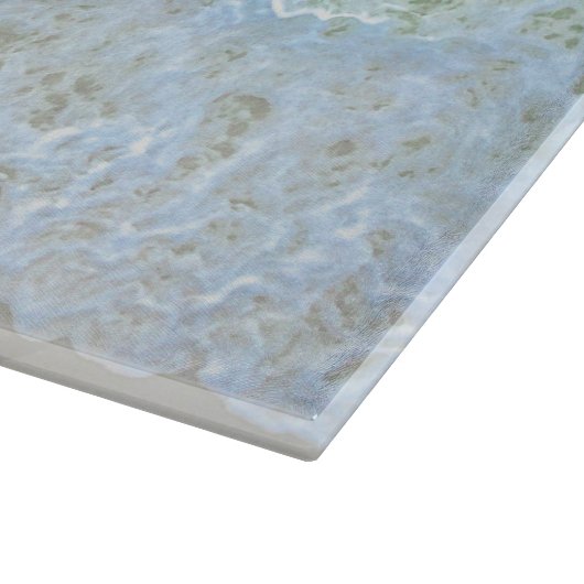Planche À Découper Turquoise Ocean Wave, Personalize Nom ou Monogram (Coin)
