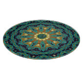 Planche À Découper Turquoise or bohème Mandala OM Yoga Round Cushion (Coin)