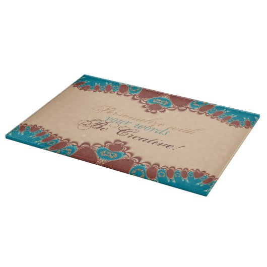 Planche À Découper Turquoise + Pistolet à dentelle au chocolat avec/ (Coin)