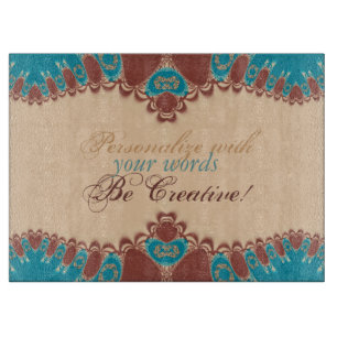 Planche À Découper Turquoise + Pistolet à dentelle au chocolat avec/ 