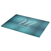 Planche À Découper Turquoise sarcelle agate aqua monogramme ajouter l (Coin)
