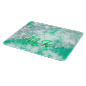 Planche À Découper Turquoise sarcelle agate aqua monogramme ajouter l (Coin)