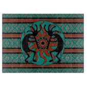 Planche À Découper Turquoise Tribal Sun Kokopelli Design Sud-Ouest (Devant)