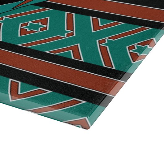 Planche À Découper Turquoise Tribal Sun Kokopelli Design Sud-Ouest (Coin)