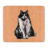 Planche À Découper Tuxedo Chat Cute Chats Noir Blanc Orange (Devant)