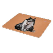 Planche À Découper Tuxedo Chat Cute Chats Noir Blanc Orange (Coin)