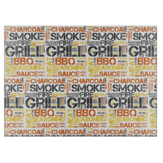Planche À Découper Typographie BBQ Maître du Grill