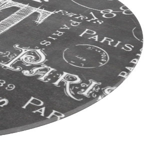 Planche À Découper Typographie Calligraphie Paris France Tour Eiffel