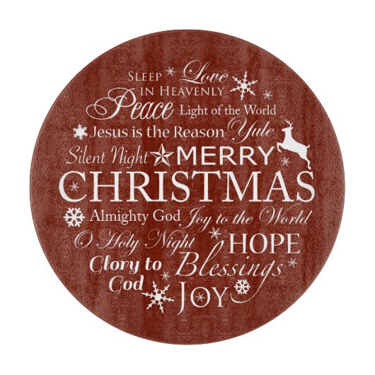 Planche À Découper Typographie de Noël (Devant)