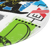 Planche À Découper Typographie du snowboard : Arrière - plan d'Extrem (Coin)