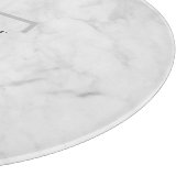 Planche À Découper Typographie Moderne Nom Personnalisé Marbre Gris (Coin)