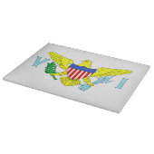 Planche À Découper U.S. Drapeau des Îles Vierges (Coin)