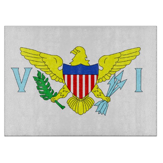 Planche À Découper U.S. Drapeau des Îles Vierges (Devant)