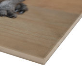 Planche À Découper Un cobaye gris mignon sur le bois Brown (Coin)