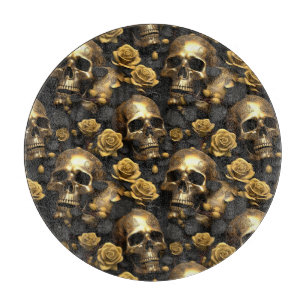 Planche À Découper Un crâne et une série Rose 8