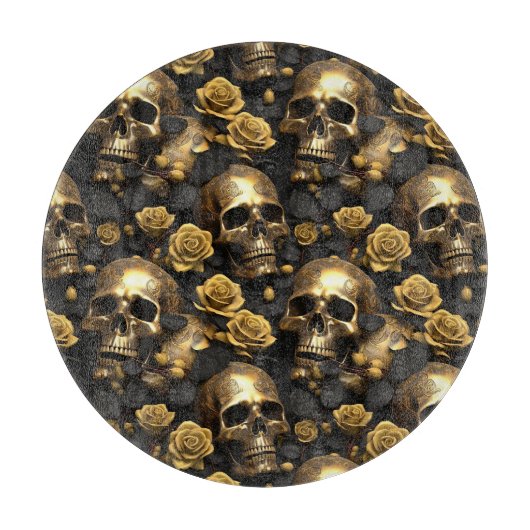 Planche À Découper Un crâne et une série Rose 8 (Devant)