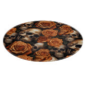 Planche À Découper Un crâne et une série Rose 9 (Coin)