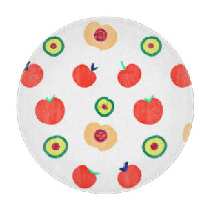 Planche À Découper Un design Motif de fruits aux pommes vibreux