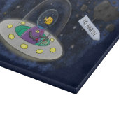 Planche À Découper Un joli poisson heureux dans l'espace dessin animé (Coin)