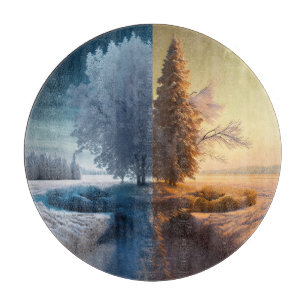 Planche À Découper Un jour en hiver