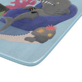 Planche À Découper Un requin drôle en regardant la bande dessinée de (Coin)