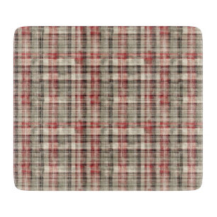 Planche À Découper Un Tartan de Noël Floral Design Series #2