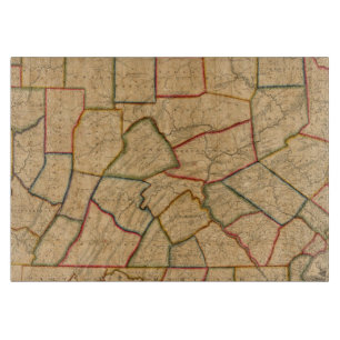 Planche À Découper Une carte de l'état de la Pennsylvanie