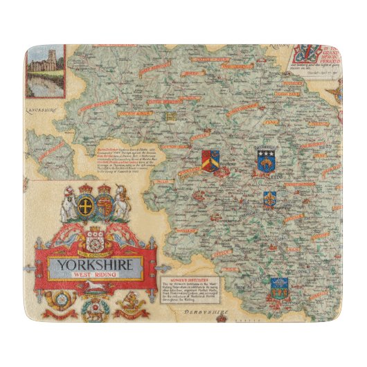 Planche À Découper Une carte de Yorkshire : Équitation occidentale (Devant)