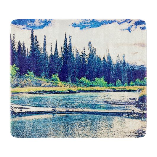 Planche À Découper Une Forêt Sauvage Canadienne Majestueuse. Commande (Devant)