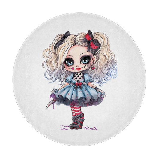 Planche À Découper Une mignonne fille Halloween collection de design  (Devant)