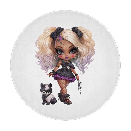 Planche À Découper Une mignonne fille Halloween Collection de design  (Devant)