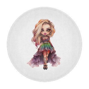 Planche À Découper Une mignonne fille Halloween collection de design 