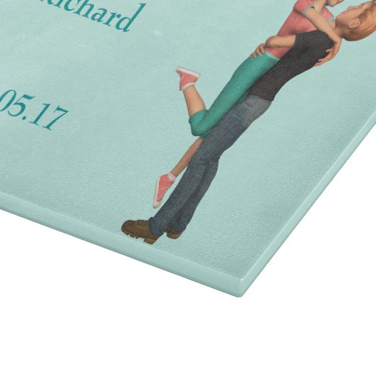 Planche À Découper Une Mignonne Romance : Amour Embrace (Personnalisé (Coin)